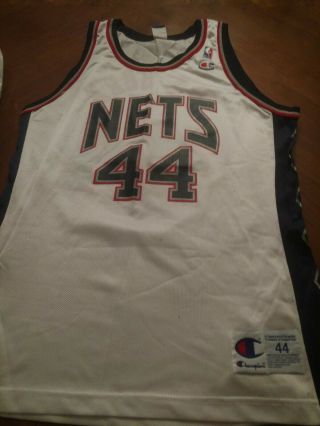 Vintage Jersey Nets Champion Jersey Keith Van Horn Size 44 Nba 90s