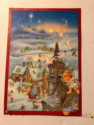 Vintage Hallmark Advent Christmas Calendar Usa Katybeth With Enelope 175xc1 - 5