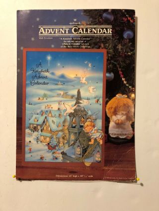 Vintage Hallmark Advent Christmas Calendar USA Katybeth with enelope 175XC1 - 5 2