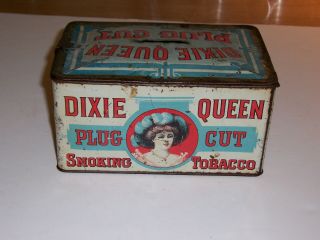 vintage Dixie Queen Plug Cut Smoking Tobacco tin/can,  canister 2