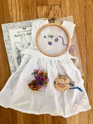 American Girl Doll Addy Needlework/apron Kit Lamp 1994 Pleasant Company
