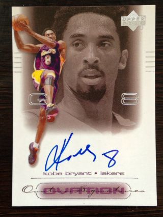 2000 - 01 Upper Deck Ovation Kobe Bryant Signed Autograph Auto Card