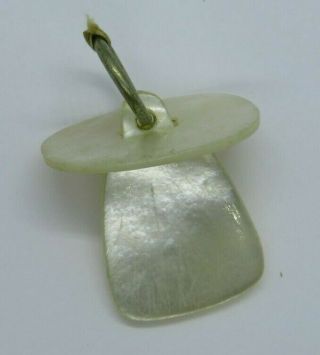 Antique Vintage Carved Mother Of Pearl Mop Baby Infant Pacifier Soother