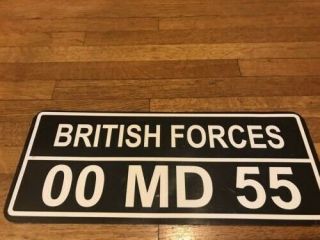 Vintage British Forces 00 Md 55 Metal Sign