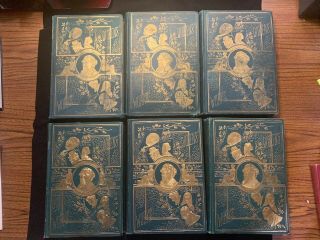 Antique Book The Of Charles Dickens Six Volume Set Collier 1879