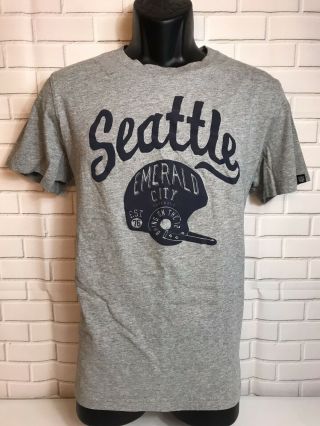 Nike Nfl Football Retro Seattle Seahawks Emerald City Men’s T - Shirt Grey Large