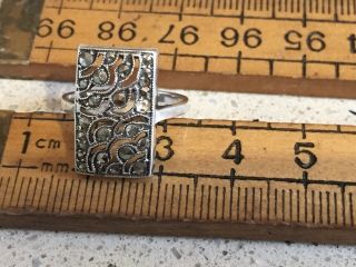 A Vintage Silver And Marcasite Ring