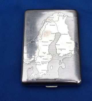 Scandinavia - Cartographic Vintage Cigarette Box - Sweden ; Norway & Finland