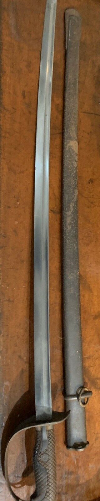Antique Officers Sword With Locking Scabbard