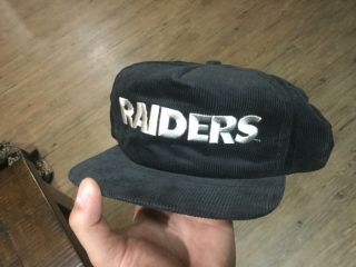 Vintage Oakland Los Angeles Raiders Corduroy Snapback Hat Cap STARLINE TRUCKER 2
