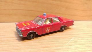 Vintage Lesney Matchbox Series,  No.  55/59 Ford Galaxie Fire Chief,  1960 