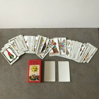 Vintage Ag Muller,  Cie Tarot Cards 1jj Switzerland 78 Cards,  2 Blanks No/instr