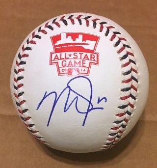 Mike Trout Los Angeles Angels Hand Signed 2014 All Star Game Baseball