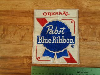 Vintage Pabst Blue Ribbon Beer Large Patch Jacket Shirt (sa6)