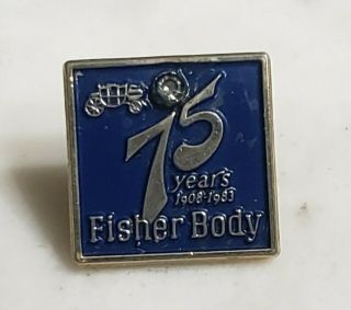 Vintage 1983 Fisher Body General Motors 75th Anniversary Pin Gm Diamond