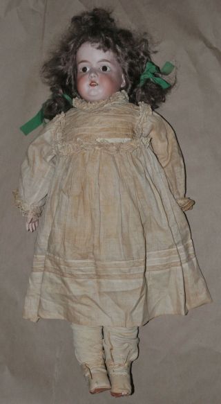 Antique Armand Marseille 370 29 " Huge German Bisque Head Doll Leather Jointed
