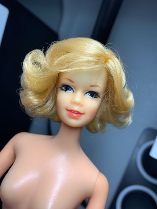 Gorgeous Vintage Barbie Blonde Tnt Stacey Short Hair Flip No Green Knees Click@3