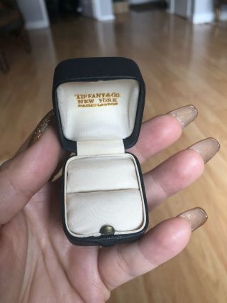 Antique Vintage Leather Tiffany & Co Engagement Presentation Ring Box