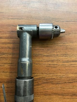 Vintage Chicago Pneumatic Right Angle Drill W/ Jacobs Drill Chuck 7B 0 - 1/4 3