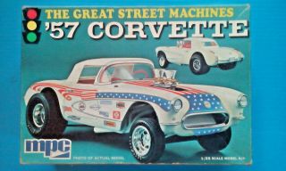 Mpc ‘57 Corvette,  The Great Street Machines Model Kit Complete 1/25 Scale