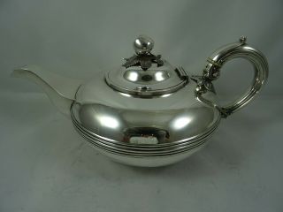 Fine,  Victorian Solid Silver Tea Pot,  1841,  678gm