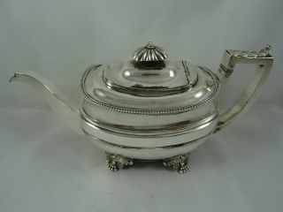 George Iii Silver Tea Pot,  1819,  627gm