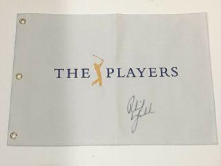 Phil Mickelson Signed The Players Championship Pin Flag Proof Jsa