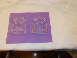Vintage Best Western Clear Glass 2 Ashtrays 1984 with crown EUC 2