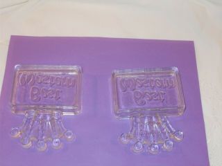Vintage Best Western Clear Glass 2 Ashtrays 1984 with crown EUC 3
