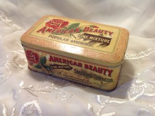 Vintage Tin Litho American Beauty Smoking Tobacco Tin