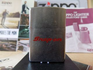 Zippo Lighter Snap - On 2 Sided Brushed Chrome 1995
