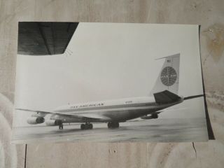 Pan Am Pan American Airlines Boeing 707 In Zaventem 1958 Postcard Gevaert Photo1