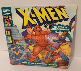 Vtg Random House Pictureback 1993 Marvel X - Men To Stop A Juggernaut Comic Book