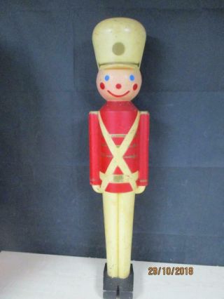 Vintage Hard Plastic Union Products Christmas Blowmold Toy Soldier
