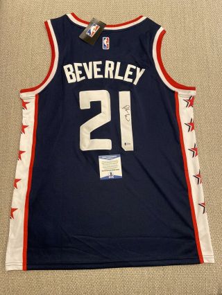 Beckett Patrick Beverley Signed Autographed Los Angeles Clippers Jersey