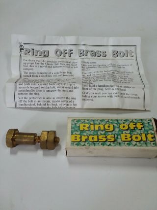 Ring Off Brass Bolt Vintage Professional Magic Trick