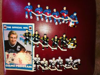 Vintage 1989 Wayne Gretzky Table Hockey 18 Players Ny Rangers La Kings,  Penguins