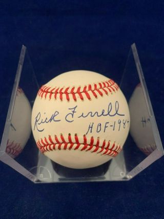 Rick Ferrell Signed Rawlings Baseball Hof 1984 Inscription With Jsa
