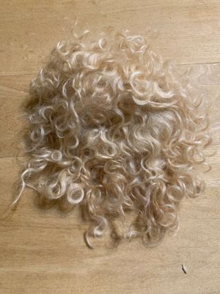 Replacement Blonde Curly Wig For Antique Doll Or Other Doll - Probably Synthetic