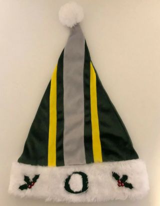 University Of Oregon Ducks Santa Hat Team Logo " O " With Holly Pre - Owned