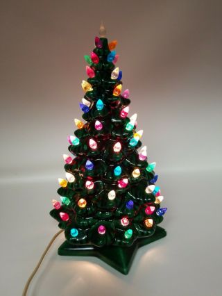 Vintage Ceramic Christmas Tree 13.  5 "