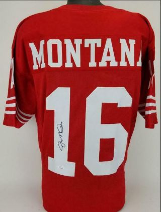 Joe Montana Signed San Francisco 49ers Custom Jersey Jsa Witness