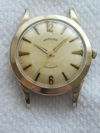 Vintage Hamilton Automatic Wrist Watch In A 10k Yellow Filled Case