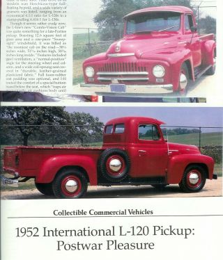 1952 International Harvester L - 120 Pickup 4 Page Color Article