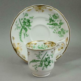 Antique Copeland Garrett Porcelain Cabinet Cup & Saucer C.  1830