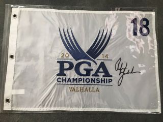 Phil Mickelson Signed 2014 Pga Championship At Valhalla Flag Mcilroy Wins By 1