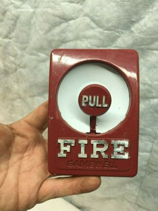 Vtg " Pull In Case Of Fire " Alarm Pull Station Cast Metal Architectural Salvage