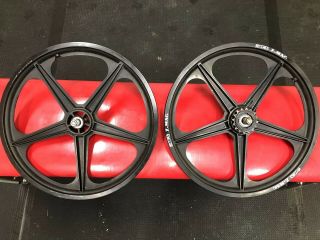 Acs Z - Mag Wheels Wheel Set Black Vintage Old Mid School Rims Bmx Tuff Wheelset