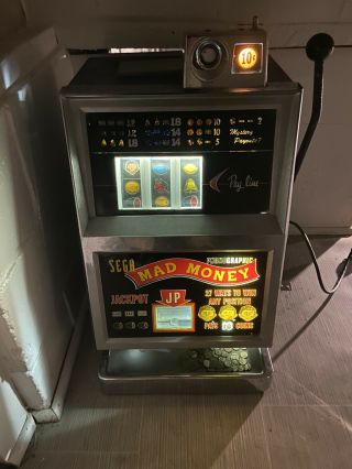 Authentic Mad Money Alfred E Newman Sega Antique 10 Cent Slot Machine Ultra Rare