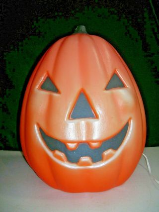 Vintage Halloween Decoration Jack O Lantern Pumpkin Lighted Blow Mold